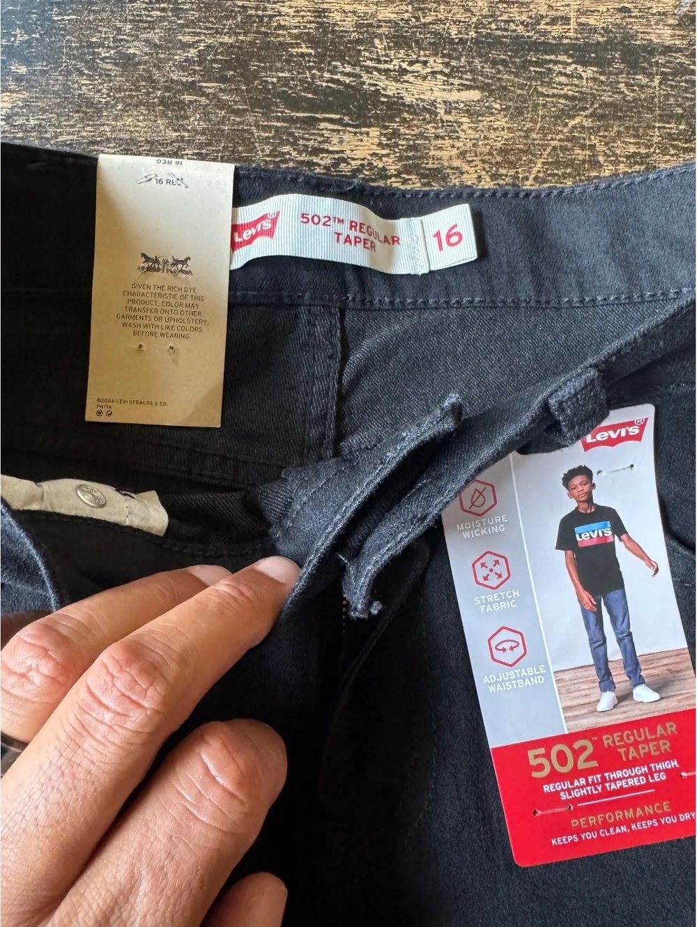 Youth boys Cotton denim jeans, Levi's 502Regular Taper(0150)